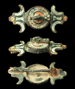 Brooch, Composite, Enameled with Bird, ca. 2nd Cent AD Brooch, Composite, Enameled with Bird, ca. 2nd Cent AD